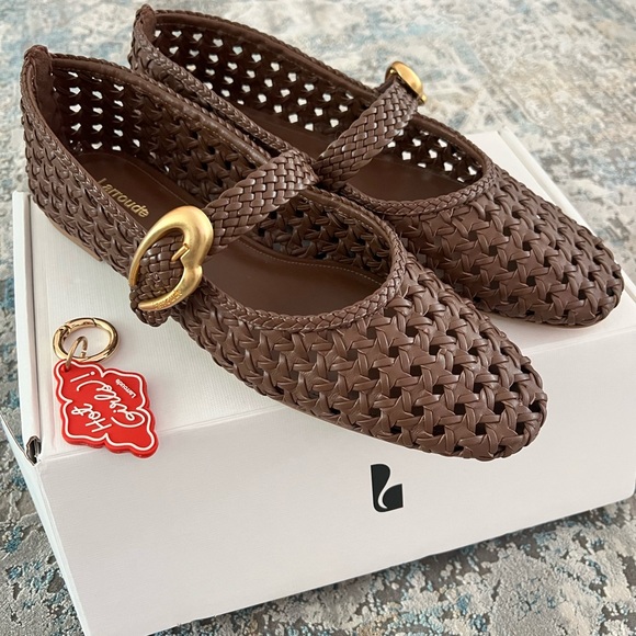 Larroude Shoes - Larroude Verona Macrame Flats in Burnt Umber Size 10 💋 (fits like 10.5)